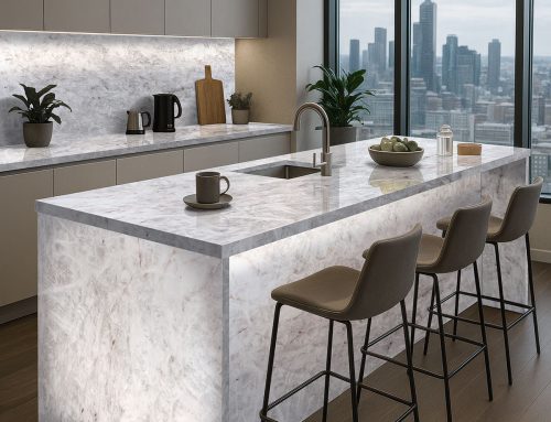 What color cabinets go well with Taj Mahal quartzite?